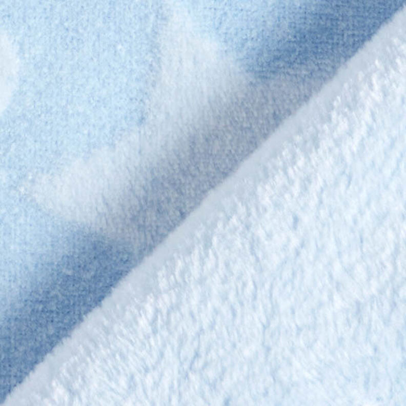 Cosy Fleece Stars and Flowers – light blue,  image number 4