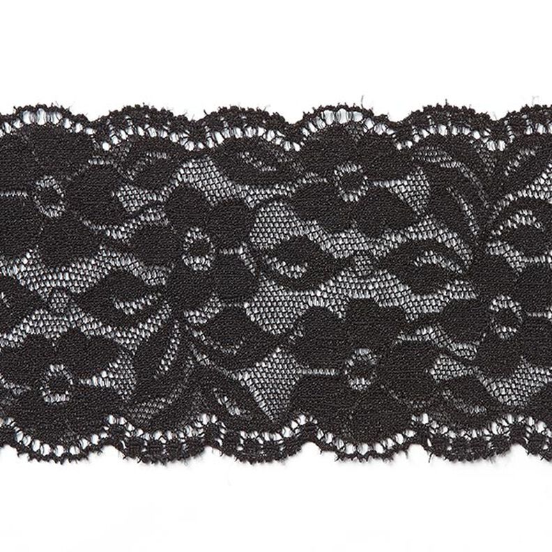 Stretch Lingerie Lace [60mm] - black,  image number 1