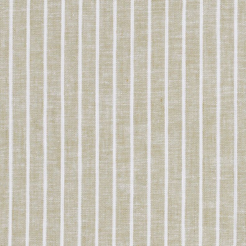 Linen Cotton Blend broad stripes &ndash; dark beige/white,  image number 1