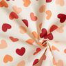 Decor Fabric Half Panama dispersed hearts – cream/dark red,  thumbnail number 3