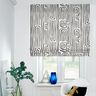 Decor Fabric Half Panama abstract striped pattern – black/ivory,  thumbnail number 6