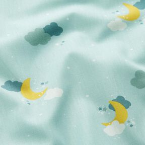 Cotton Poplin starry sky – pale mint, 