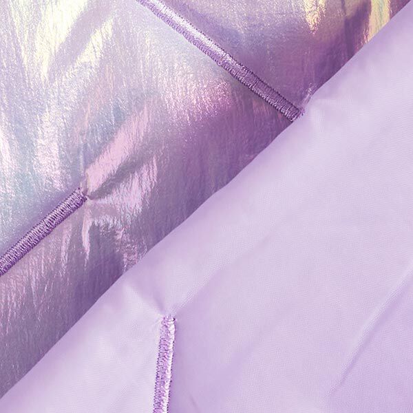 Quilted Fabric diagonal pattern, iridescent – pastel mauve,  image number 4