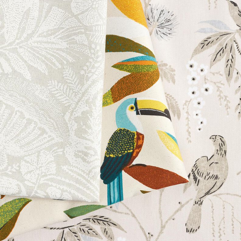 Decor Fabric Sateen tropical jungle – cashew,  image number 5
