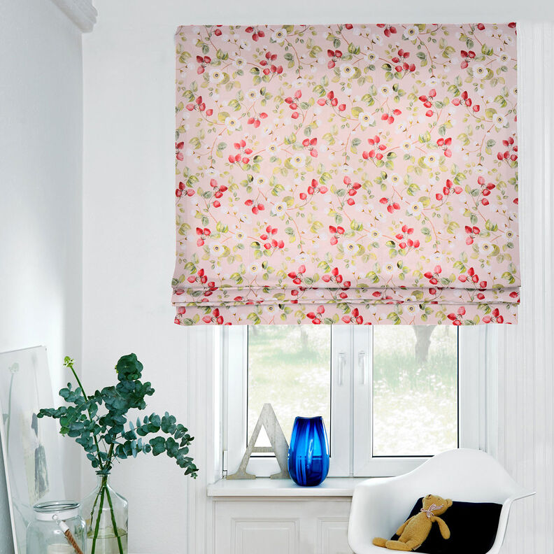 Cotton Poplin Strawberry blossoms – rosé/red,  image number 6