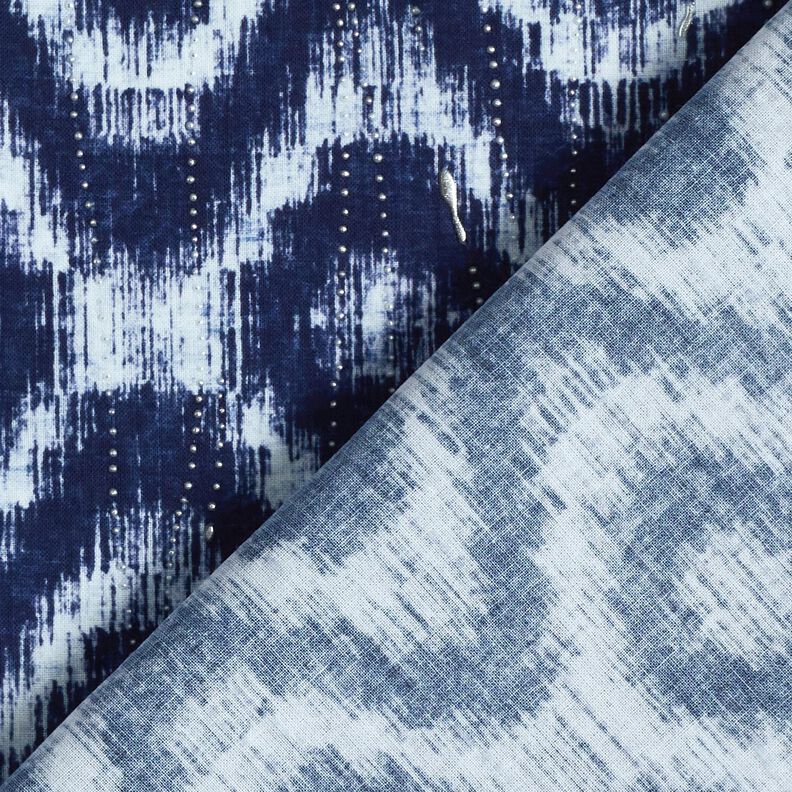 Cotton Poplin diamonds & glitter drops – indigo/white,  image number 4
