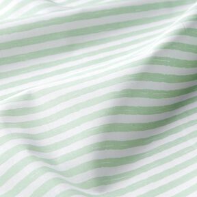Cotton Cretonne casual stripes – pale mint/white, 