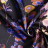 viscose fabric Cupro watercolor flowers – black/blue lilac,  thumbnail number 3