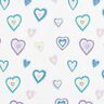 Cotton Jersey colourful hearts – ivory,  thumbnail number 1