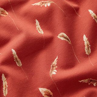 Cotton jersey, ears of wheat – fire red, 