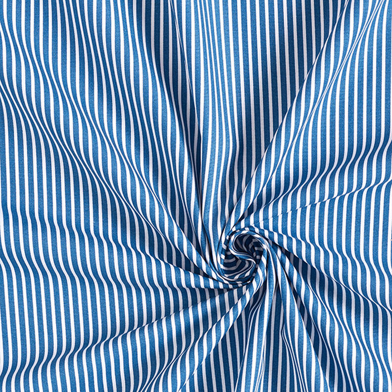Cotton Poplin Stripes – denim blue/white,  image number 3