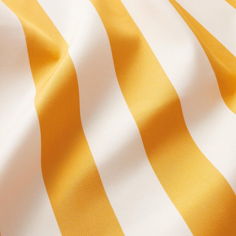 Outdoor Fabric Canvas Block Stripes – sunglow/ivory,  image number 2