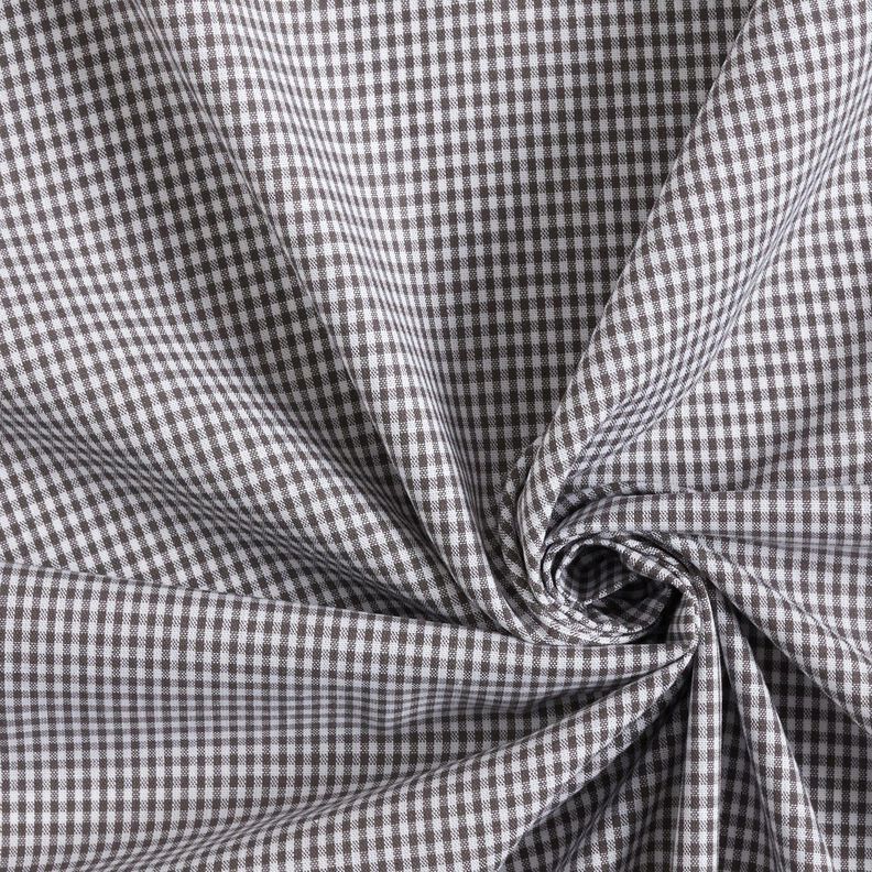 Cotton Poplin Mini check – stone grey/white,  image number 3