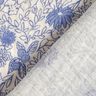 Double Gauze/Muslin blue flowers – white/brilliant blue,  thumbnail number 4