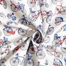 Cotton Cretonne Retro Bikes – white/blue,  thumbnail number 3