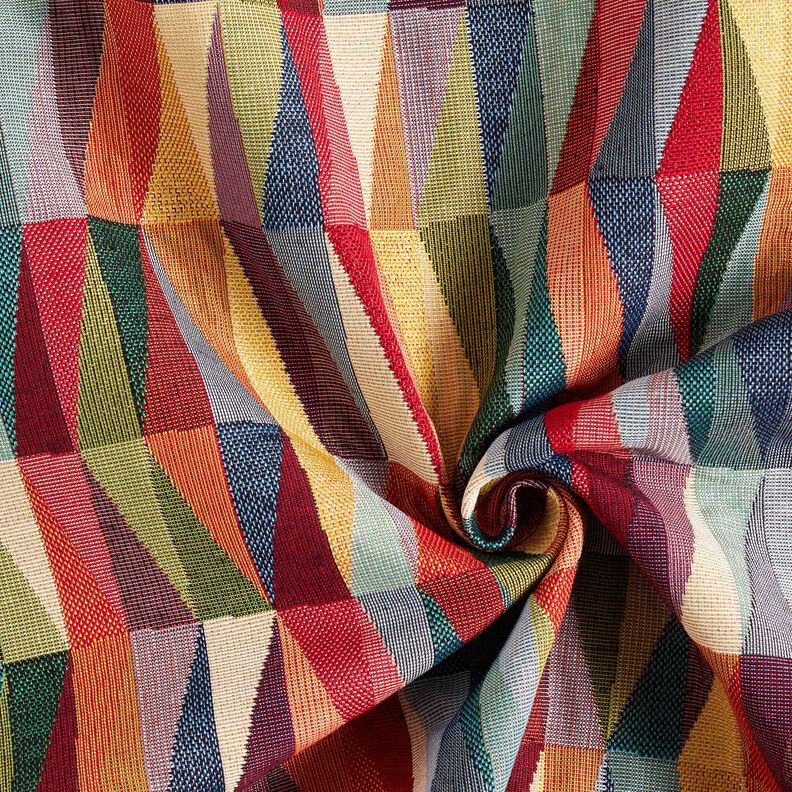 Decor Fabric Tapestry Fabric graphic zigzag – light beige/carmine, image number 3