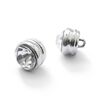 Rhinestone Metal Shank Button [ Ø10 mm ] – silver metallic,  thumbnail number 2