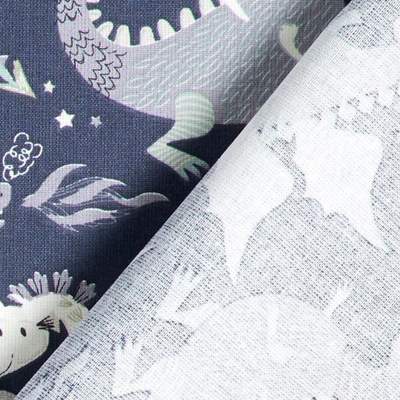 Cotton Cretonne Dragons & Monsters – anthracite/green,  image number 4