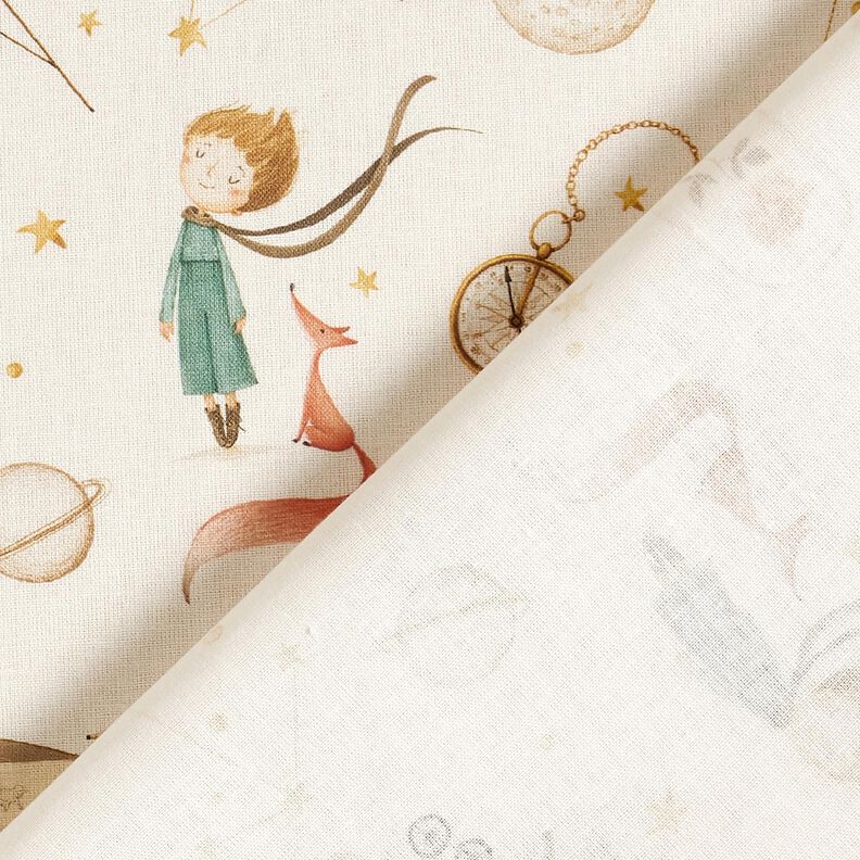 Cotton Poplin Space explorers Digital Print – beige,  image number 4