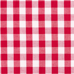 Cotton Vichy check 1,7 cm – red/white, 