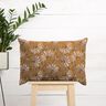 Decor Fabric Half Panama Big Flowers – dark beige/curry yellow,  thumbnail number 6