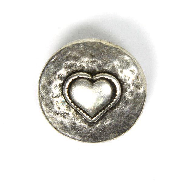 Metal Button Heart,  image number 1