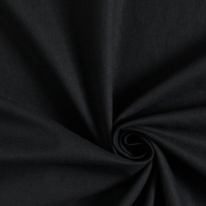 Linen Cotton Blend Plain – black,  image number 1