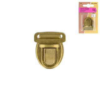 Clip Closure [ 3,2 x 3,7 cm ] – antique gold metallic, 