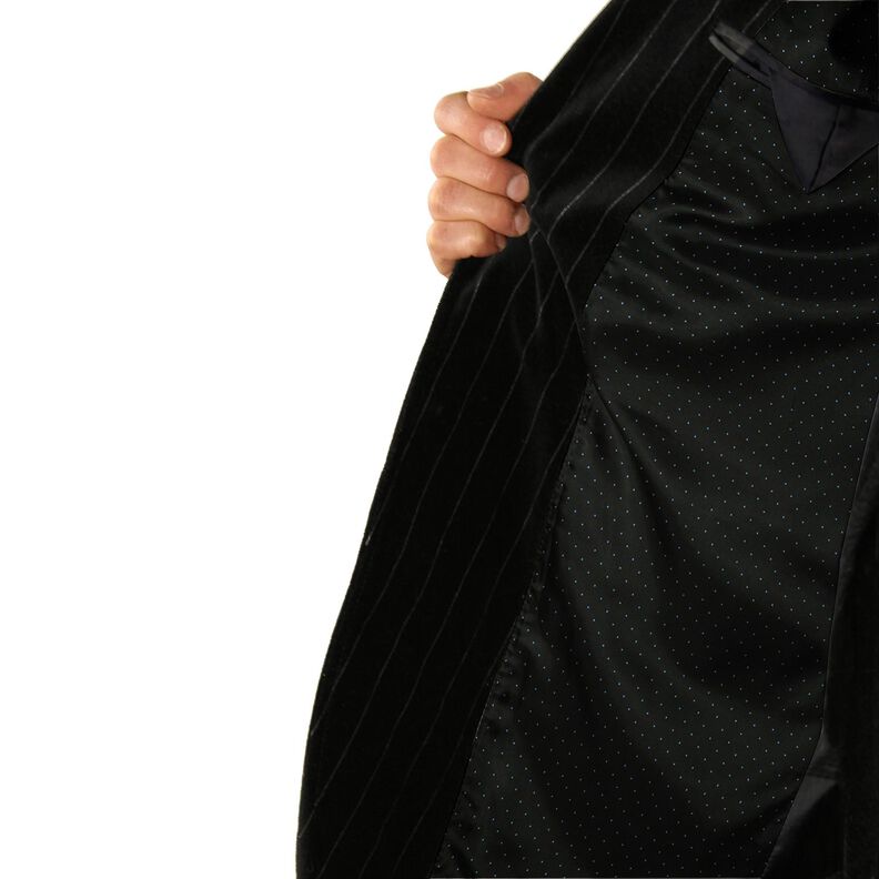 Lining Fabric Little Dots – black/light blue,  image number 4