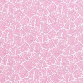 Coated Cotton abstract mini leaves – pink/white, 