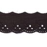 Flower Valley Scalloped Lace [42 mm] - black,  thumbnail number 1