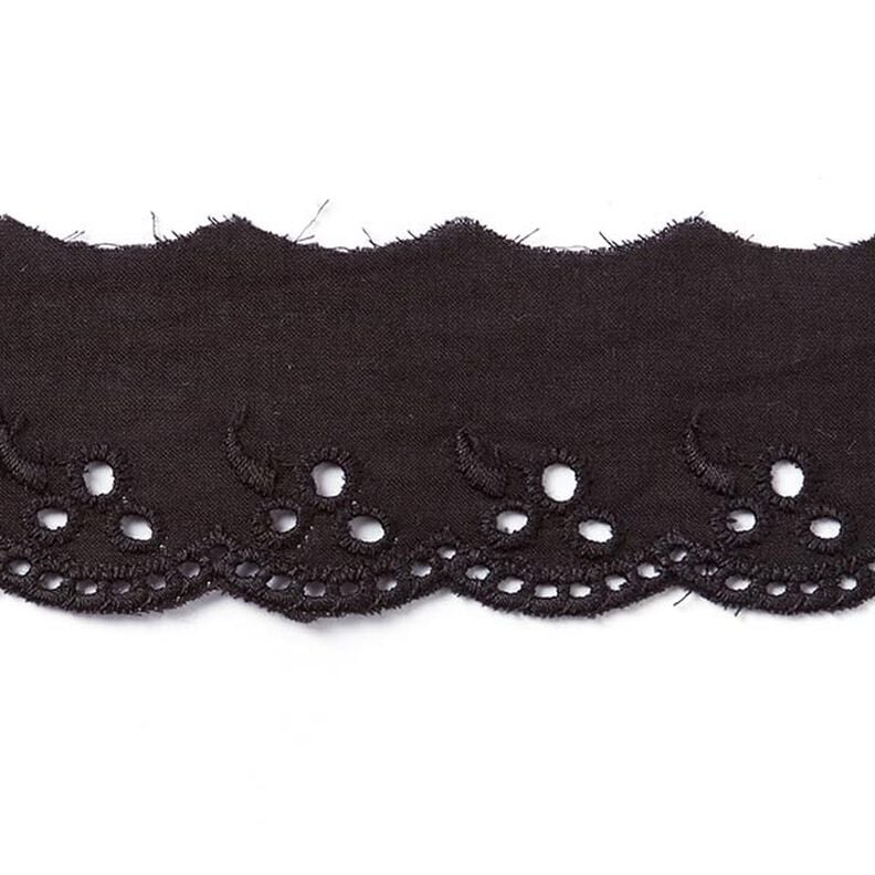 Flower Valley Scalloped Lace [42 mm] - black,  image number 1