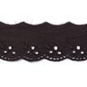 Flower Valley Scalloped Lace [42 mm] - black,  thumbnail number 1