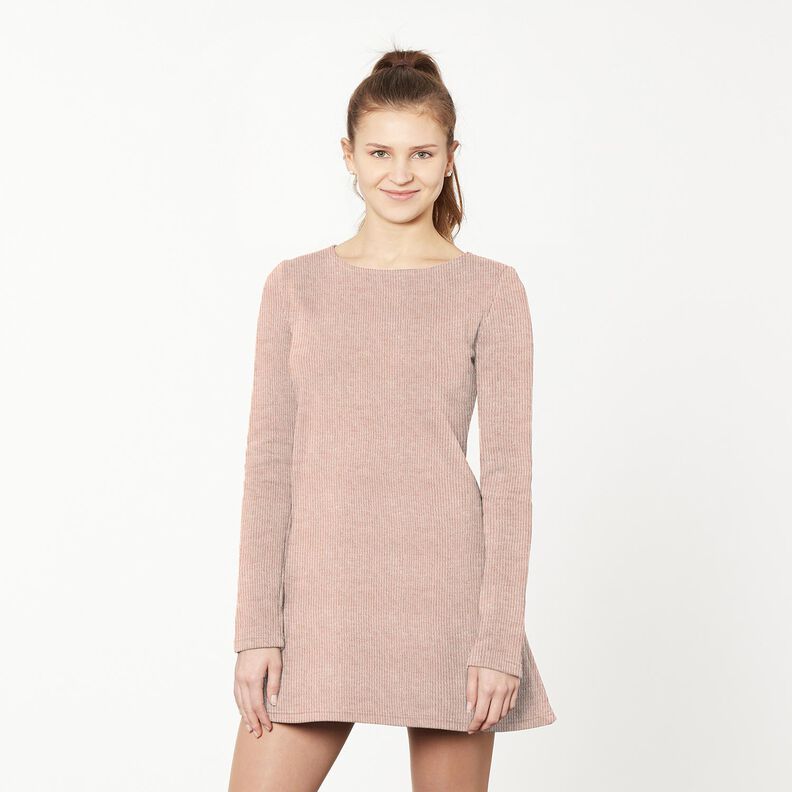glitter ribbed knit – light dusky pink/silver,  image number 5