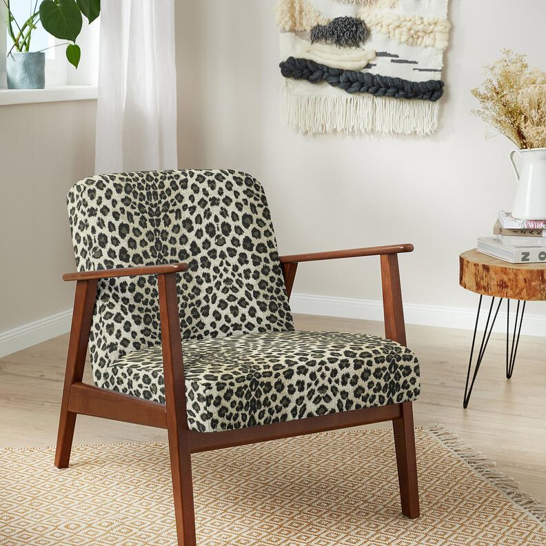 Upholstery Fabric Jacquard Leo – taupe/khaki, image number 5