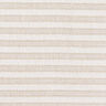 Grid structure horizontal stripes cotton fabric – beige/white,  thumbnail number 1