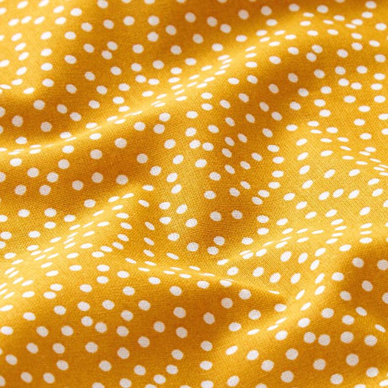 Cotton Cretonne Irregular Dots – curry yellow,  image number 2
