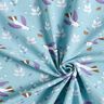 Cotton Jersey Little birds – dove blue,  thumbnail number 3