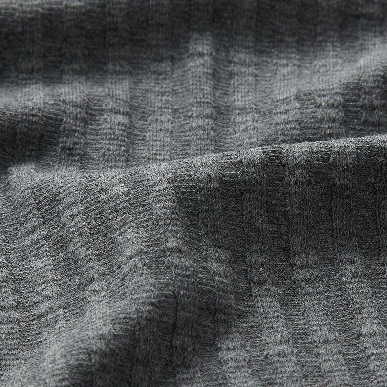 Ribbed Jersey single knitting pattern – dark grey,  image number 2