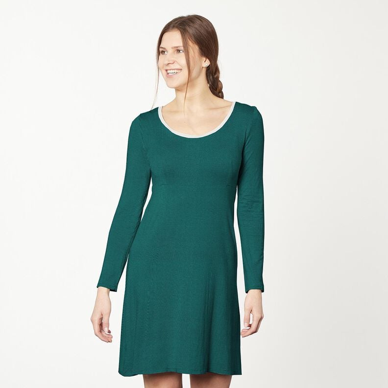Ribbed Jersey fine 2-1-1-1 ribs – dark green,  image number 7