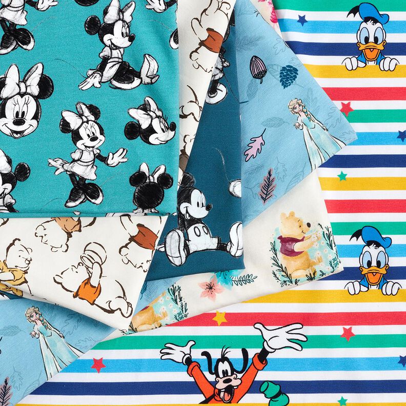 Cotton Jersey Minnie Mouse | Disney – light blue,  image number 5