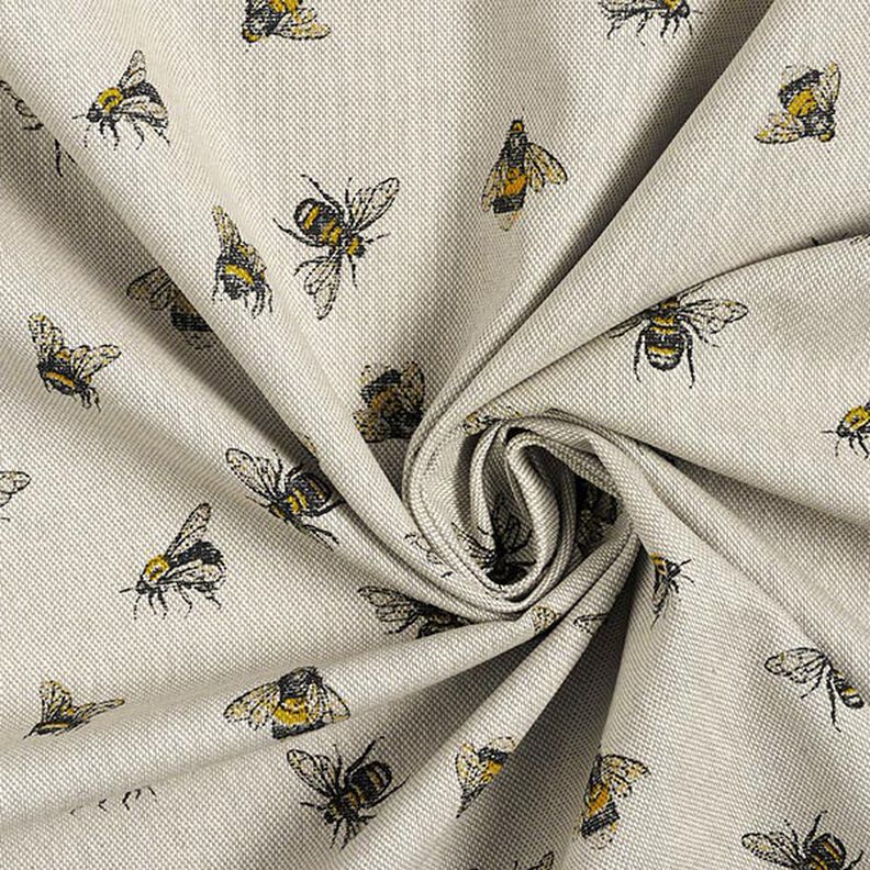 Decor Fabric Half Panama Little Bees – natural,  image number 3