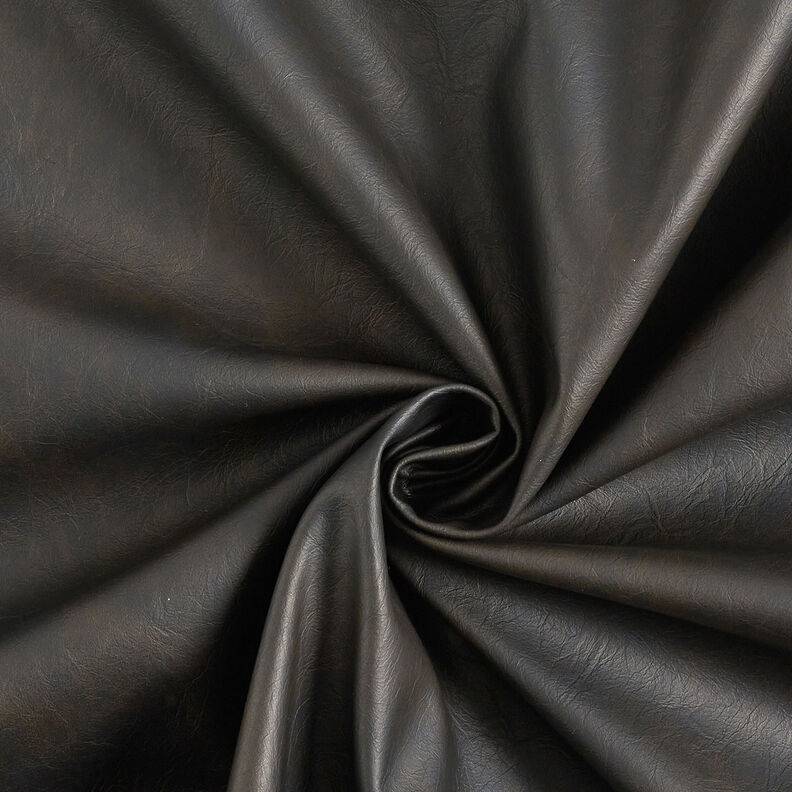 Plain vintage look faux leather – black,  image number 1