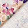 Watercolour flowers viscose linen blend – ivory,  thumbnail number 4