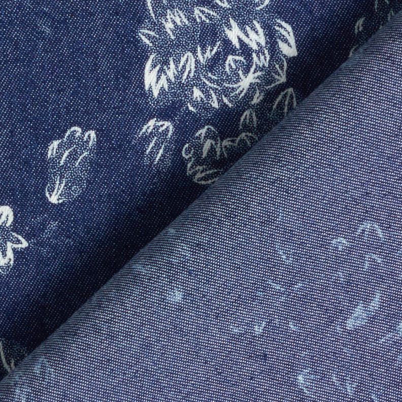 Chambray Small Roses – navy blue/offwhite,  image number 4