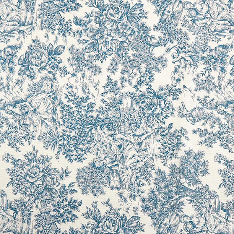 Decor Fabric Canvas Toile de Jouy 280 cm – blue,  image number 1