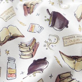 Cotton poplin licensed fabric Harry Potter magic potion | Warner Bros. – white, 