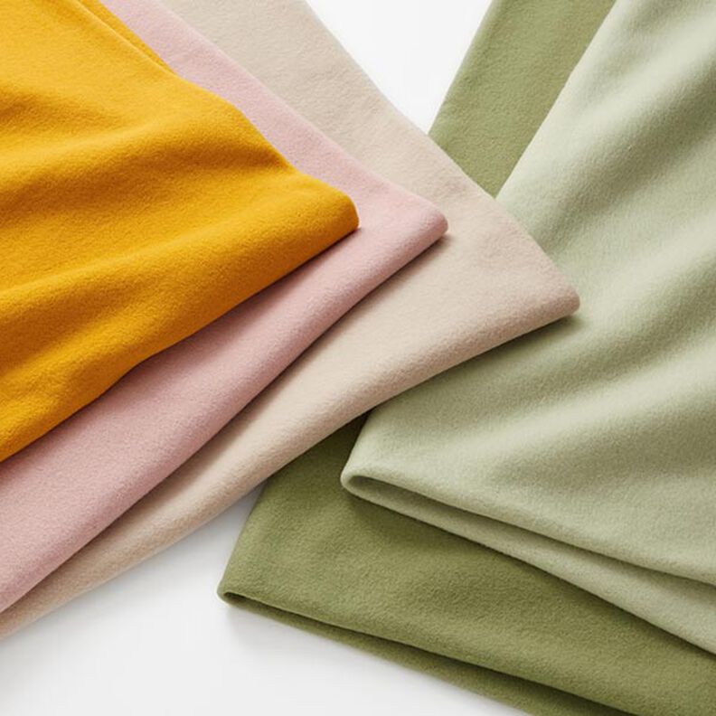 Cotton Fleece Plain – curry yellow, image number 5