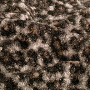 Knitted Bouclé Leopard – black/fawn, 