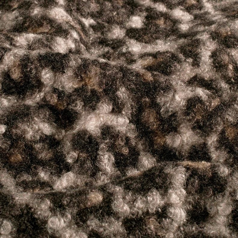 Knitted Bouclé Leopard – black/fawn, image number 2